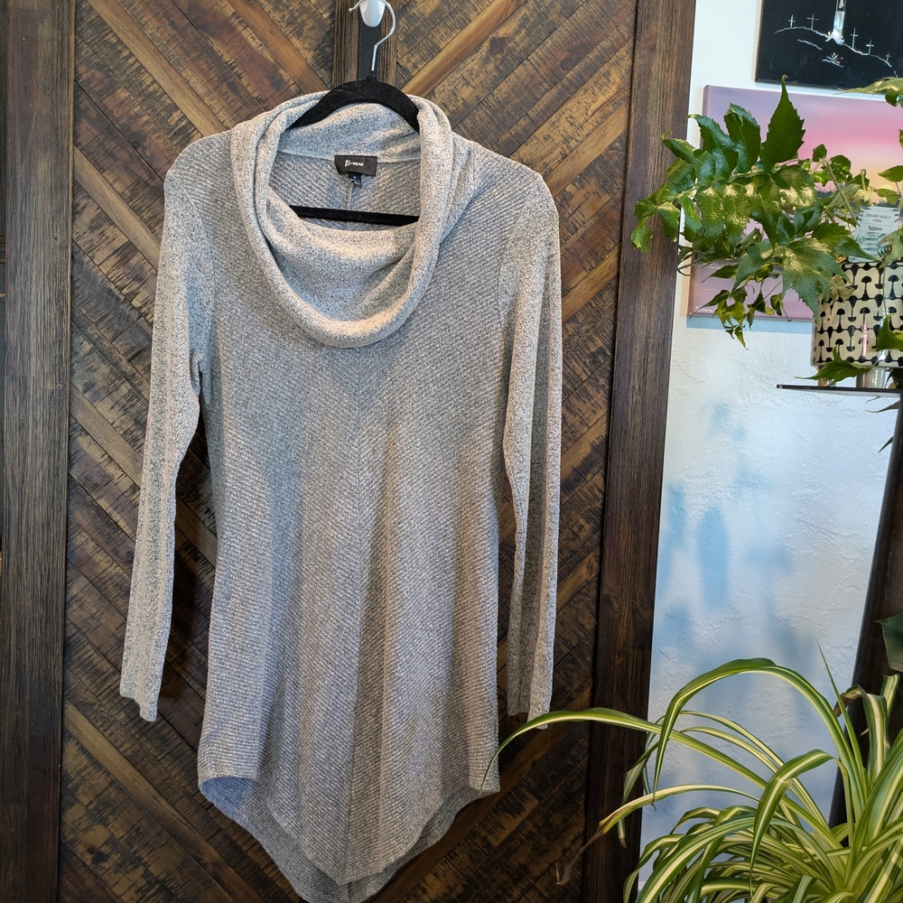 Bwear Heather Gray Cowl Neck Sweater